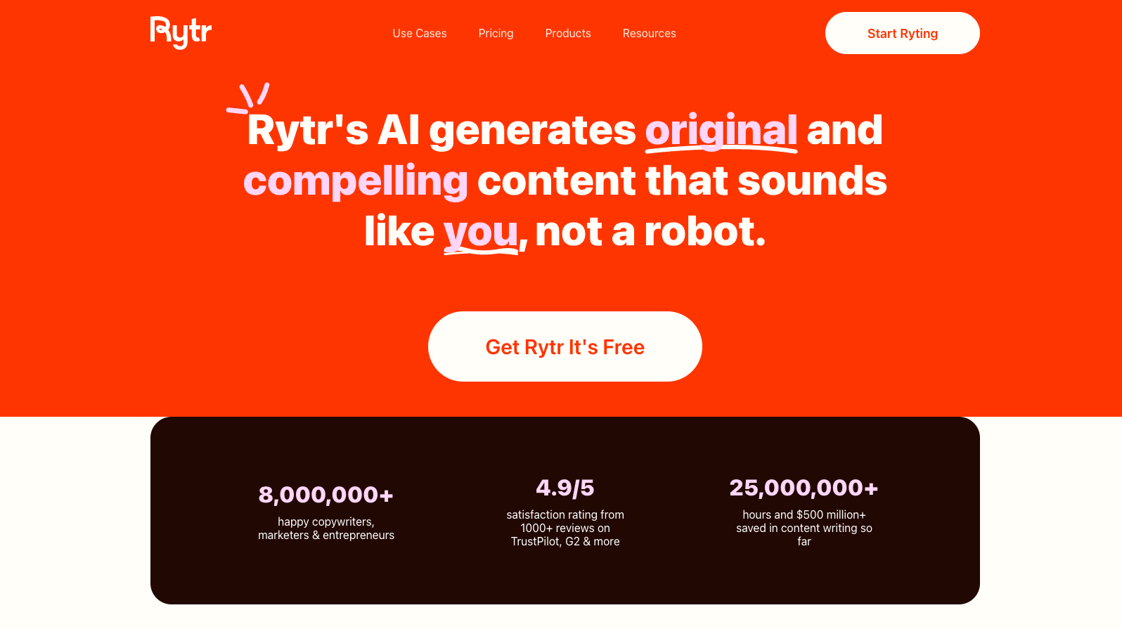 Rytr screenshot